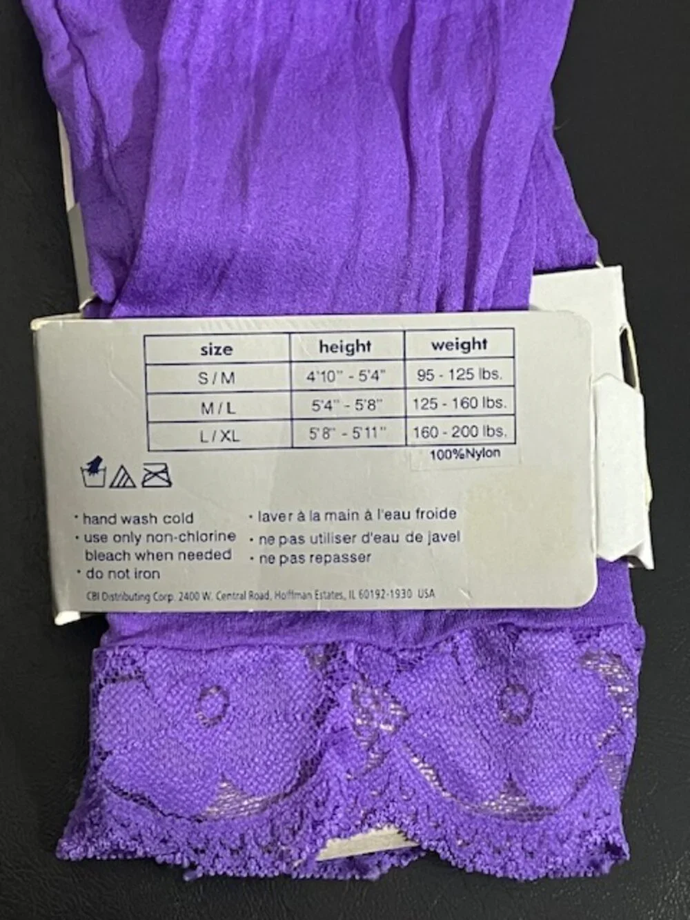 Icing Footless Tights Purple Size S/M